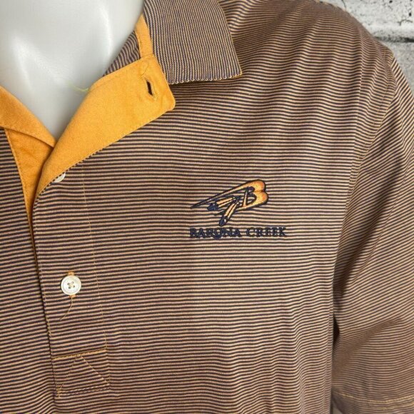 Greg Norman Pinstripe Golf Polo Shirt - Picture 3 of 7